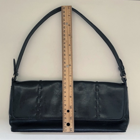 Vintage retro y2k baguette bag purse shoulder bag faux leather 90s rectangle - Picture 10 of 15